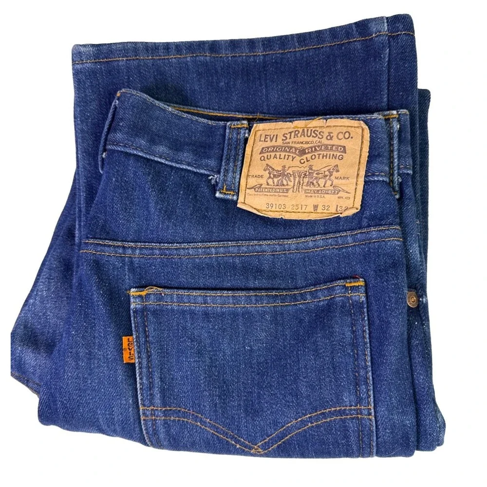 VTG. Rare Levi's 39103-2517 Fleece Lined Men's Jeans Size 30X32 Made In USA